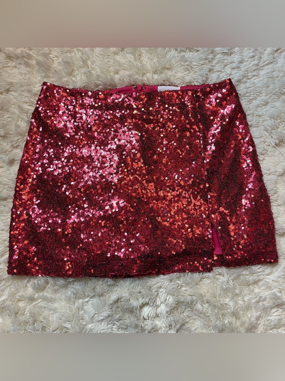Sky To Moon Women’s Pink Sequin Mini Skort Skirt Size Small Club Wear Festival